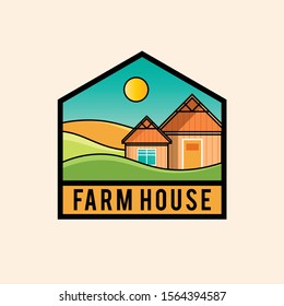 Farm house modern retro style logo