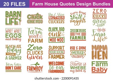 Farm House Quotes svg Bundle. Quotes about Farm House, Farm House cut files Bundle of 20 svg eps Files for Cutting Machines Cameo Cricut, Farm House Quotes