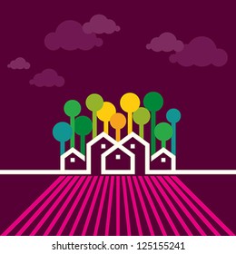 farm house vector