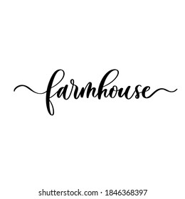 Farm house - vector calligraphic inscription with smooth lines for the names and logos of firms,labels and design shops and your business.