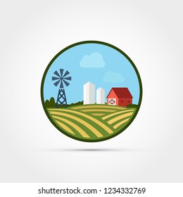 Farm house vector illustration