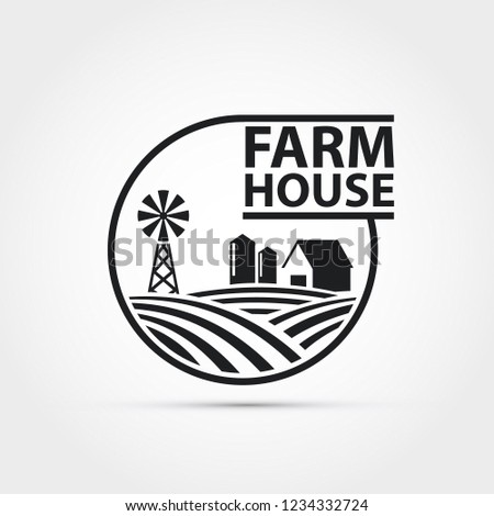 Farm house vector illustration
