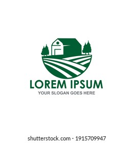 farm house vector , nature farm logo