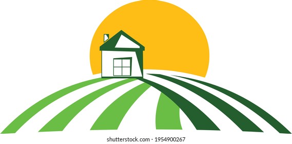 Farm huse logo icon vector illustartion