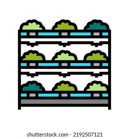 farm hydroponics water irrigation color icon vector. farm hydroponics water irrigation sign. isolated symbol illustration
