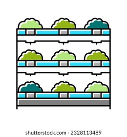 farm hydroponics water irrigation color icon vector. farm hydroponics water irrigation sign. isolated symbol illustration