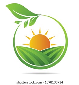 Farm icon concept logo full vector