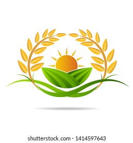 Farm icon concept logo full vector