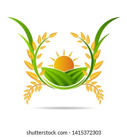 Farm icon concept logo full vector