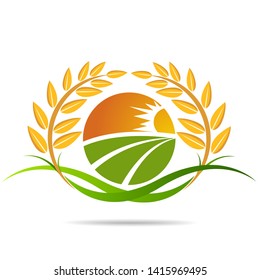 Farm icon concept logo full vector