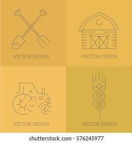 farm icon. Contour Design. 
