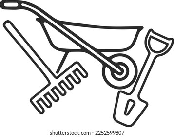 Farm icon, farming icon black vector