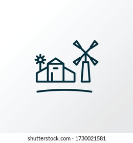 Farm icon line symbol. Premium quality isolated ranch element in trendy style.