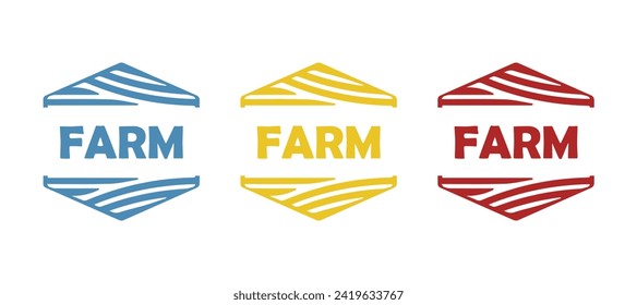 farm icon on a white background, vector illustration