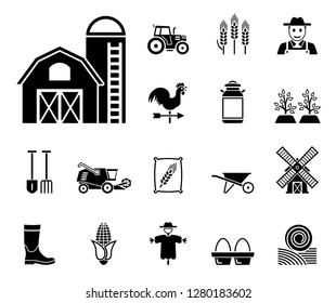 farm icon set