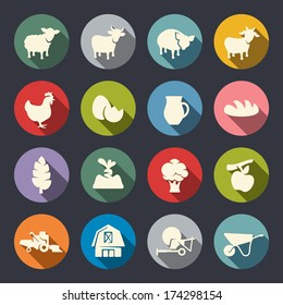 Farm icon set