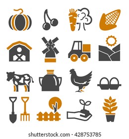 farm icon set