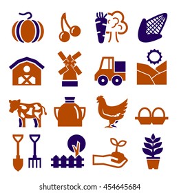 farm icon set