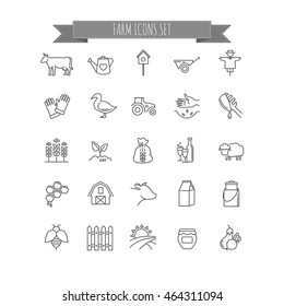 farm icon set