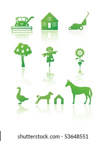 Farm icon set