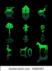 Farm icon set