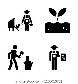 Farm icon set. background, eco, diet and produce vector illustration for web