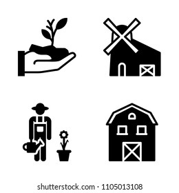 Farm icon set. ecology, vector, farmer and board vector illustration for web