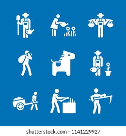 farm icon set. With farmer, farmer and farmer  vector icons for graphic design and web