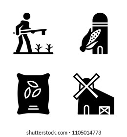 Farm icon set. farmer, work, wood and set vector illustration for web