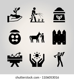 Farm icon set. medical, panel, clean and ovulation vector illustration for web