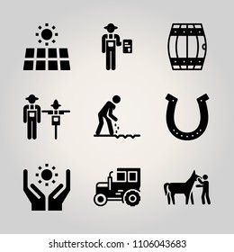 Farm icon set.  vector illustration for web