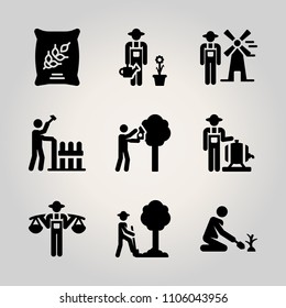 Farm icon set.  vector illustration for web