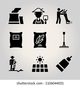 Farm icon set. vector illustration for web