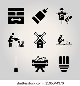 Farm icon set.  vector illustration for web