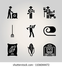 Farm icon set.   vector illustration for web