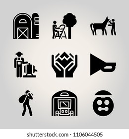 Farm icon set.  vector illustration for web