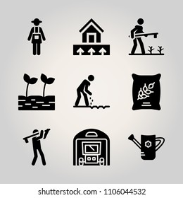 Farm icon set.   vector illustration for web