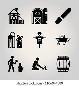 Farm icon set.   vector illustration for web
