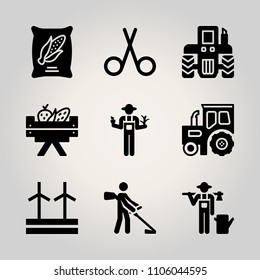 Farm icon set. vector illustration for web