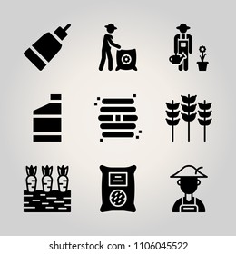 Farm icon set.  vector illustration for web