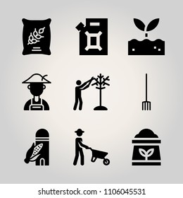 Farm icon set. vector illustration for web