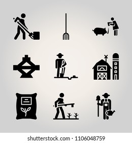 Farm icon set. vector illustration for web