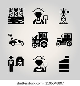 Farm icon set. vector illustration for web