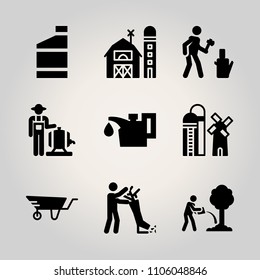 Farm icon set.  vector illustration for web