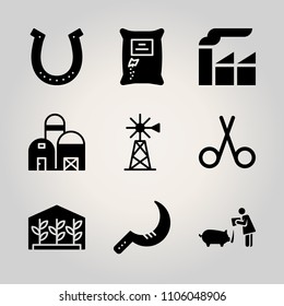 Farm icon set. vector illustration for web