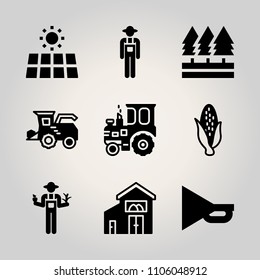 Farm icon set.  vector illustration for web