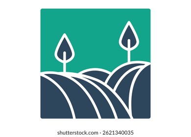 Farm icon. solid icon style. icon related to agricultural activity. agriculture elements vector illustration
