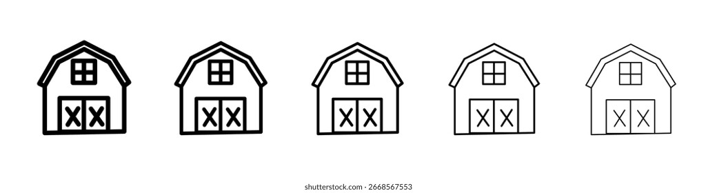 Ícone de farm Conceito de símbolo para web design.ícone de vetor de linha simples. ilustração de logotipo.