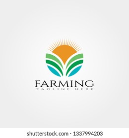 farm icon template,creative vector logo design,plantations emblem,illustration element