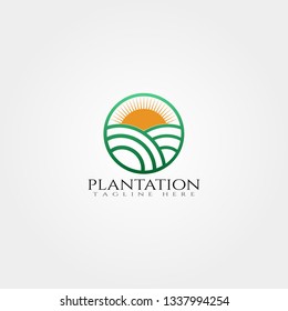farm icon template,creative vector logo design,plantations emblem,illustration element